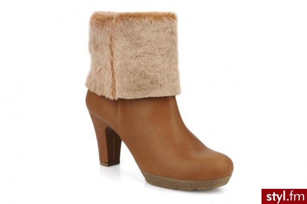 Unisa PÓŁBUTY I BOTKI FACUNDO BY (BRĄZOWY) (Brązowy) - Botki Buty Moda