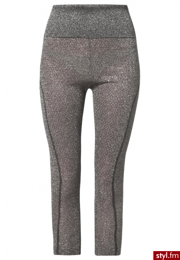 Back by AnnSofie Back Legginsy srebrny - Leginsy Spodnie Moda