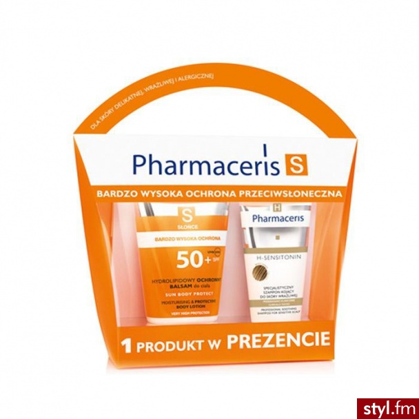 PHARMACERIS Sun Body Protect balsam ochronny do ciała SPF50+ 150 ml + szampon kojący 50 ml - Body Bielizna Moda
