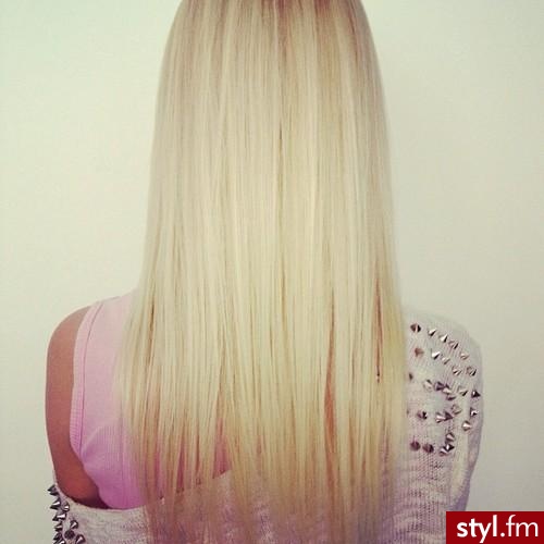 Blond Rozpuszczone Proste Na co dzień Długie Fryzury