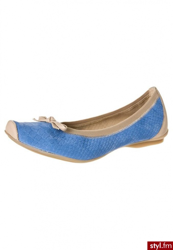 JB MARTIN YETI Baleriny niebieski - Balerinki Buty Moda