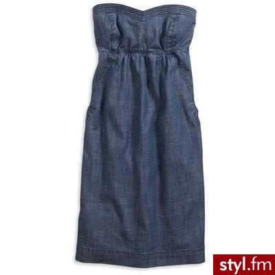 AE Denim Sweetheart Dress - Indigo Wash - American Eagle Out... - Polyvore. Pobrano ze strony: http://www.polyvore.com/ae_denim_sweetheart_dress_indigo/thing?id=8742322 - Pozostałe Ciuchy Moda