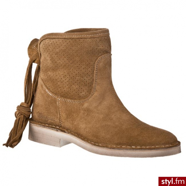 Wrangler Botki Sand WL131560 Tabacco 160 - Botki Buty Moda