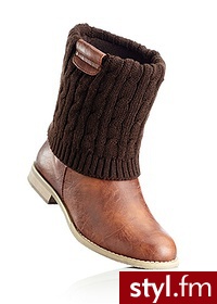 Bonprix Kozaki brązowy 963650_25174 - Kozaki Buty Moda
