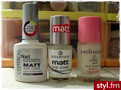 Catrice, Nail Expert 8 zł Essence, Matt Top Coat 8 złAchtel, Professional, Matt Finisher 7 zł - Paznokcie