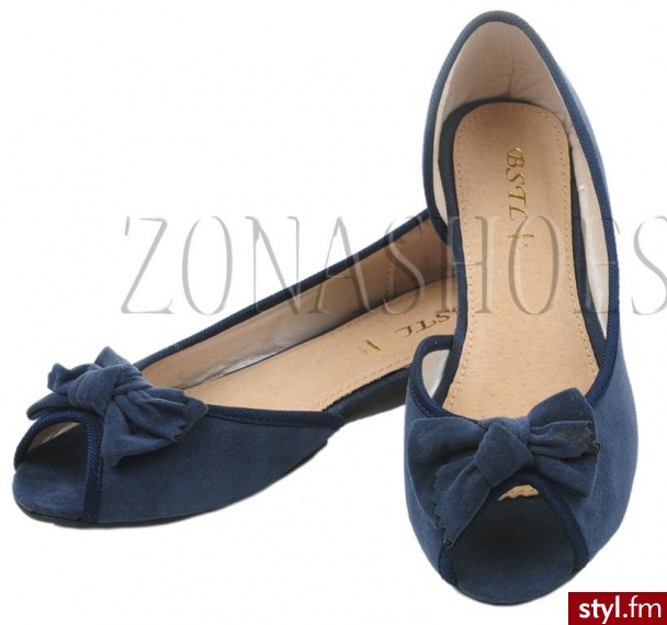 WIOSNA BALERINKI. Pobrano ze strony: http://www.allegro.pl/item962814573_wiosna_balerinki_dziubki_kokardka_2026_blue_39.html - Pozostałe Buty Moda