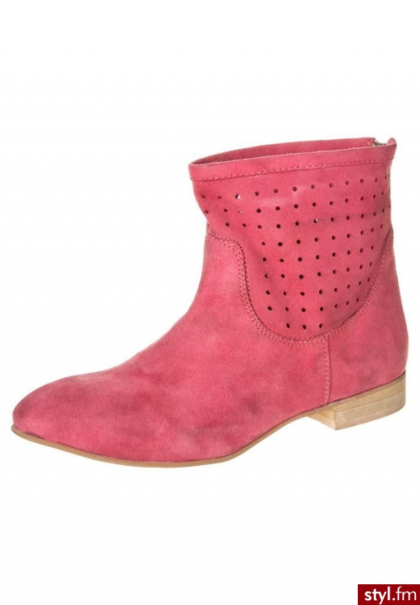 Post Footwear Botki różowy - Botki Buty Moda