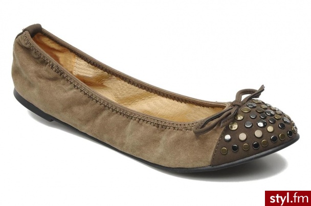 BUFFALO BALERINKI BOBBIA BY (Brązowy) - Balerinki Buty Moda