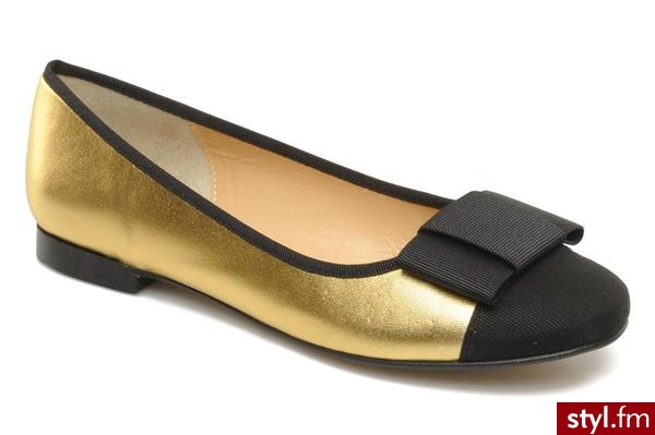 Valensi BALERINKI G2 TOILE W BY VALENSI (złoty) - Balerinki Buty Moda