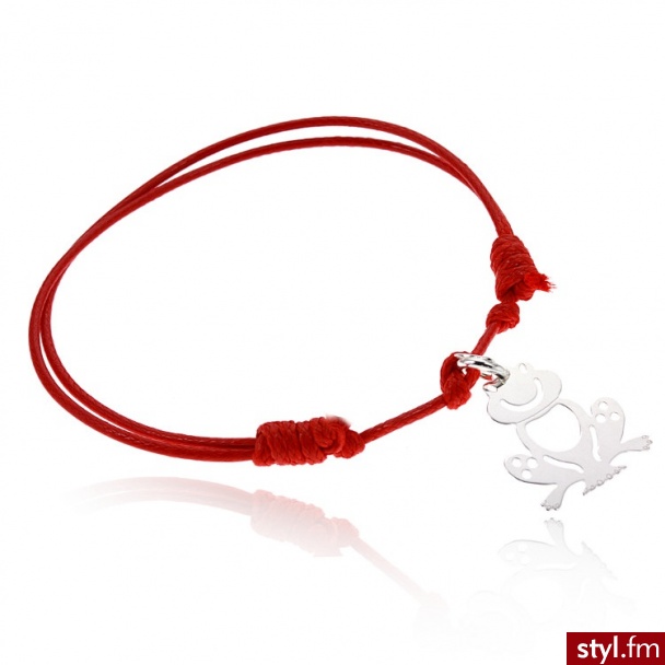 Dandelio  Bransoletka Sznurkowa z Żabką YOU-zAW-0009 - Bransoletki Biżuteria Moda