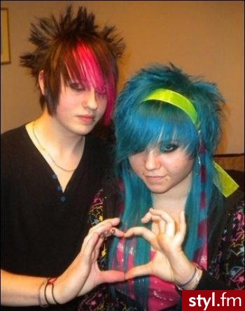 EMO Alternatywne Średnie Fryzury
