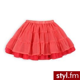 Troizenfants TROIzENFANTS  Spódniczka Sarah koralowa w białe kropeczki - Pozostałe Spódnice Moda