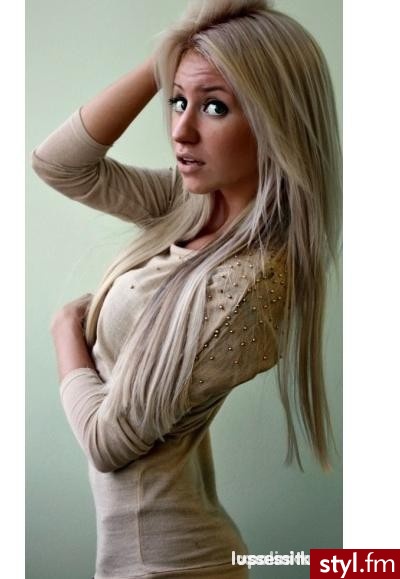 Blond Rozpuszczone Proste Na co dzień Długie Fryzury