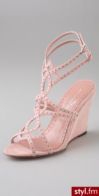 różowe koturny od Alexandra Neel - 770$ - Pozostałe Buty Moda