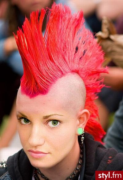 Kolorowe Punk Rock Alternatywne Krótkie Fryzury