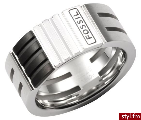 BIŻUTERIA MĘSKA FOSSIL - SYGNET JF84689040 Rozmiar 19 - Pierścionki Biżuteria Moda