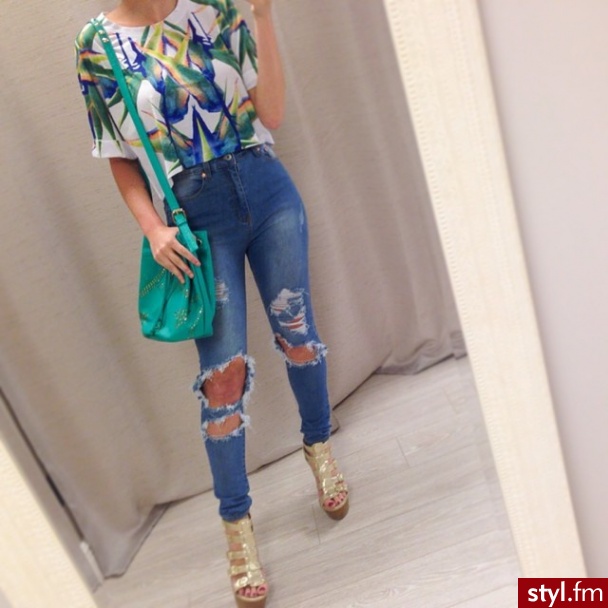 Jeansy Spodnie Moda