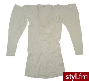 Kaffe biała sukienka / tunika w paski rozm. XL (5903432005757) - Paski Dodatki Moda