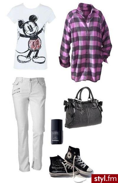 t-shirt - vini02; torebka - zuckerwatte ,,, buty - Converse; lakier - Chanel - Styler