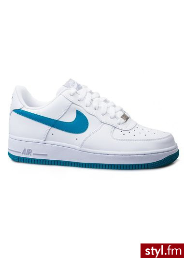 biały, turkusowy Buty sportowe NIKE air force 1 - Sportowe Buty Moda