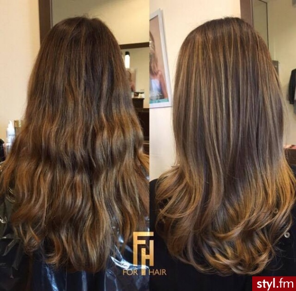 Sombre z Olaplex salon For Hair http://forhairsobieski.pl/ - Brązowe Rozpuszczone Proste Na co dzień Długie Fryzury