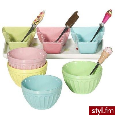 Imprezowy zestaw miseczek i łyżeczek do wcinania lodów - 9.99$ - 19.99$ - Gadżety Inne Moda