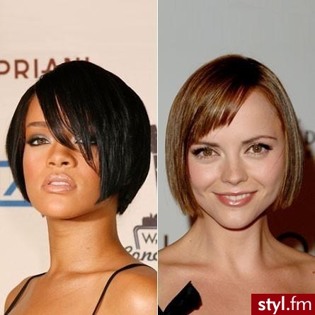 jak myślicie? kto ładniej wygląda? moim zdaniem rihanna xD - Średnie Fryzury
