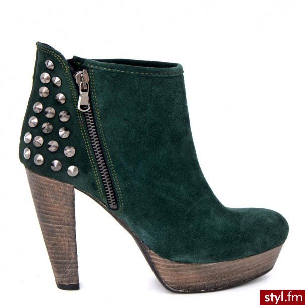 Venezia BOTKI NA PLATFORMIE 1047 CAM VERD - Botki Buty Moda