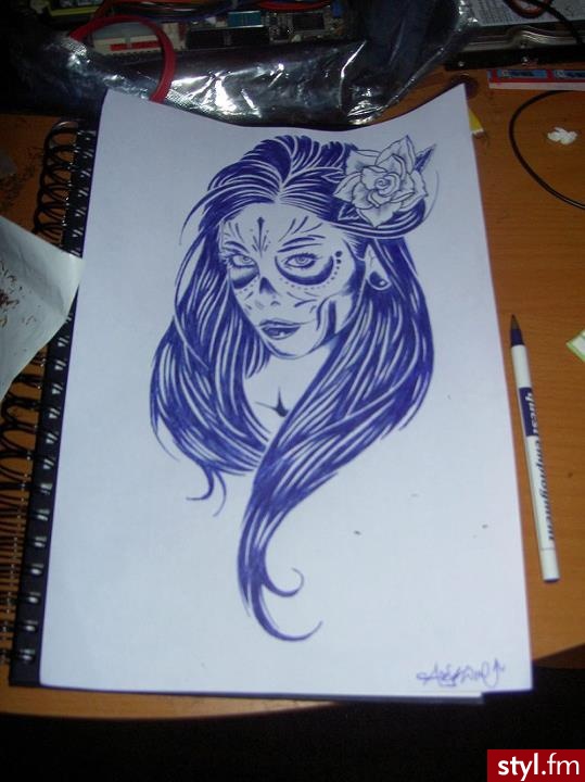 skull face - Tatuaże