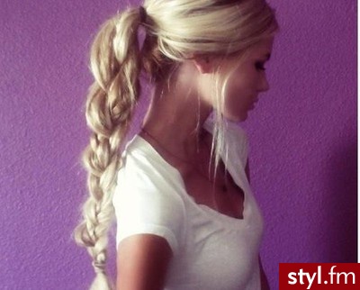 Blond Warkocze Proste Na co dzień Długie Fryzury