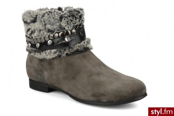 Tosca Blu Shoes PÓŁBUTY I BOTKI LUCERA BY (SZARY) (Szary) - Botki Buty Moda