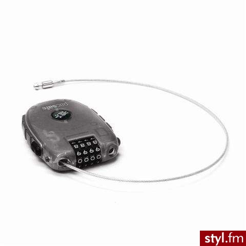Retraktor z szyfrem Pacsafe Retractasafe 250 Grafitowy PE241SM - Torby podróżne Torebki Moda