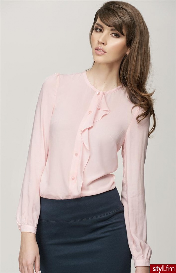 Misebla Koszula 0061 (róż pudrowy) - Koszule Ciuchy Moda