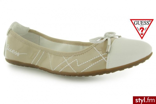 Guess FIANNA ACTIVE LADY PATENT SAND - Balerinki Buty Moda