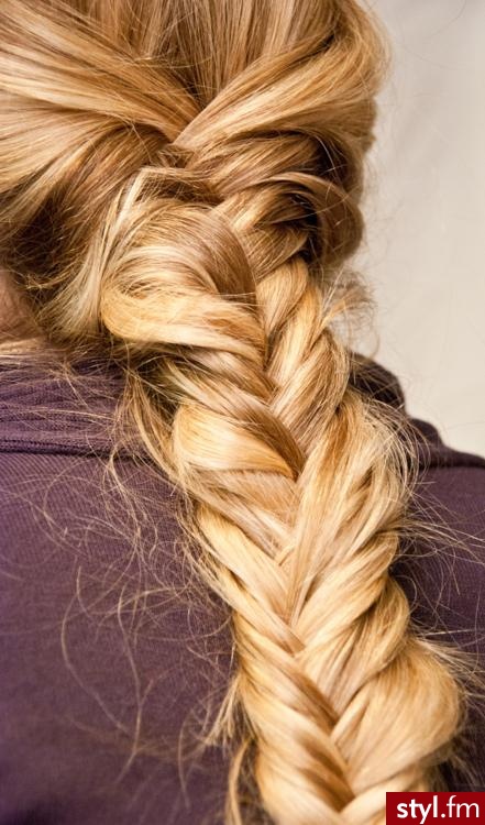 Blond Warkocze Proste Na co dzień Długie Fryzury