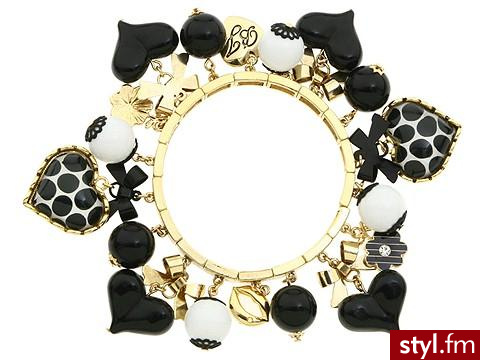 Biało-Czarne wydanie bronsoletki Betsey Johnson - 59$ - Pozostałe Dodatki Moda