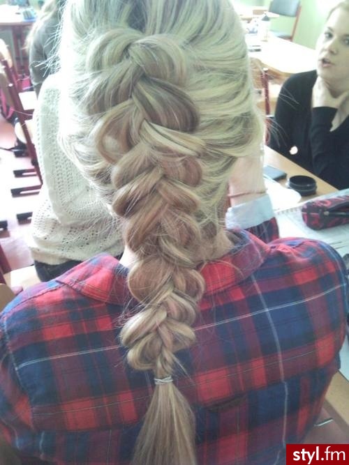 Blond Warkocze Kręcone Na co dzień Długie Fryzury