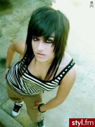 EMO Alternatywne Średnie Fryzury