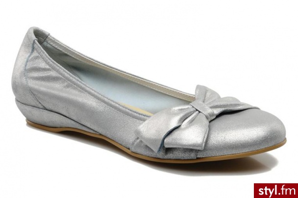 Georgia Rose BALERINKI TIMANE BY GEORGIA ROSE (Srebrny) - Balerinki Buty Moda