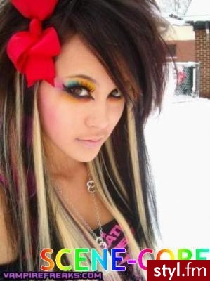 EMO Alternatywne Średnie Fryzury