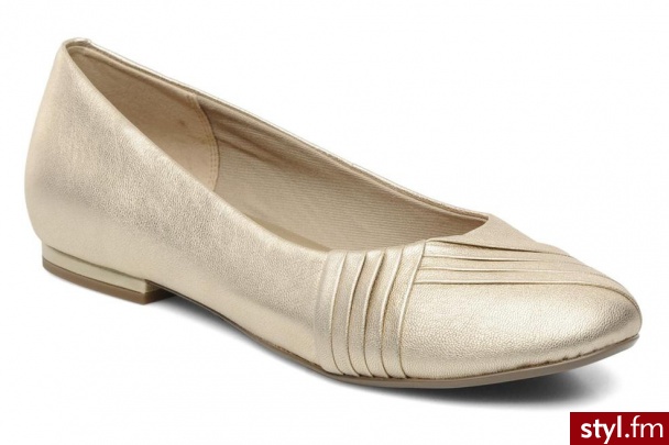 Clarks Balerinki Chime Ring (złoty) - Balerinki Buty Moda