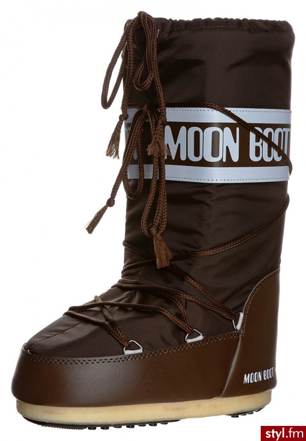 Moon Boot NYLON Kozaki zimowe brązowy - Kozaki Buty Moda