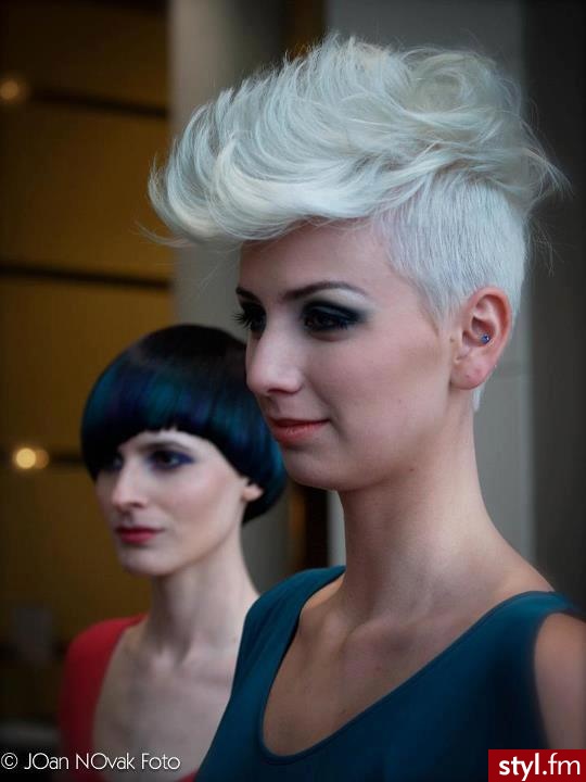 Blond Irokez damski Proste Na co dzień Krótkie Fryzury