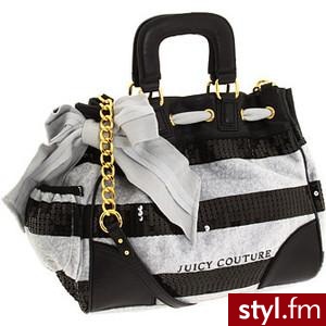 Juicy Couture - Sequin Stripe Day Dreamer (Heather Cozy/Blac... - Polyvore. Pobrano ze strony: http://www.polyvore.com/juicy_couture_sequin_stripe_day/thing?id=23950050 - Pozostałe Torebki Moda