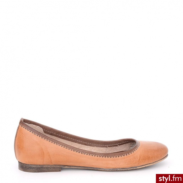 Venezia BALERINY Q07 T CUO-BRO - Balerinki Buty Moda