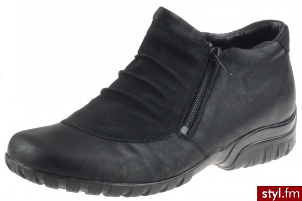Rieker Półbuty L4691 Czarne - Półbuty Buty Moda