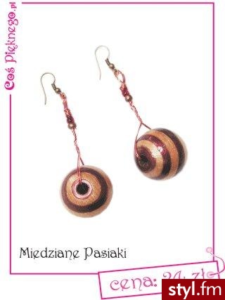 miedziane pasiaki - Pozostałe Dodatki Moda