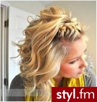 Blond Warkocze Kręcone Na co dzień Średnie Fryzury