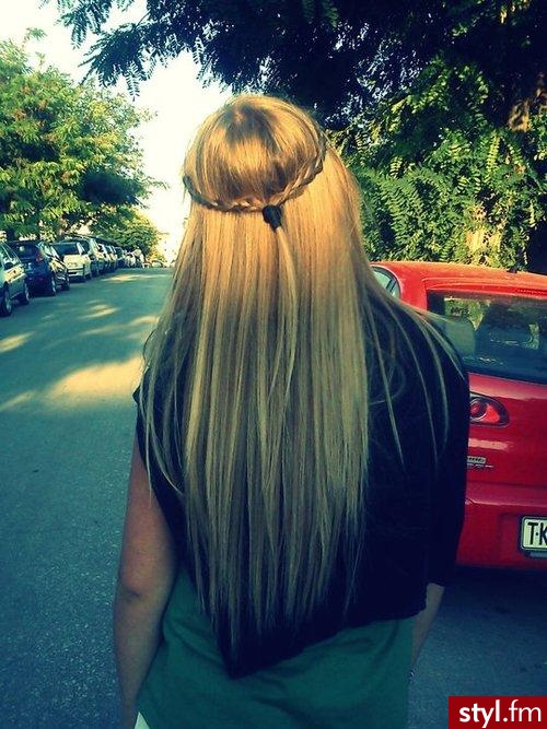 Blond Rozpuszczone Proste Na co dzień Długie Fryzury