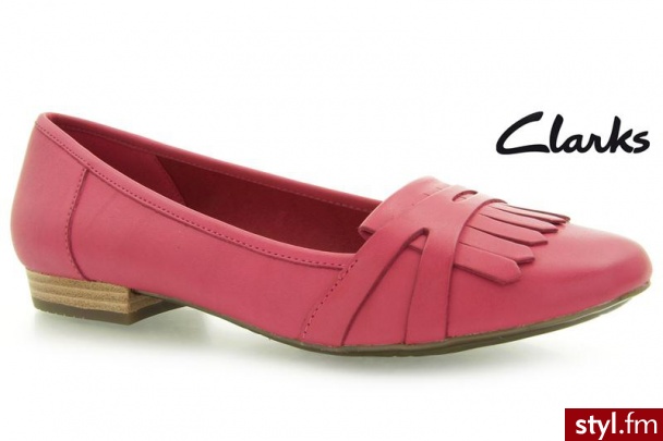 Clarks Henderson Bay Fuchsia Leather - Balerinki Buty Moda